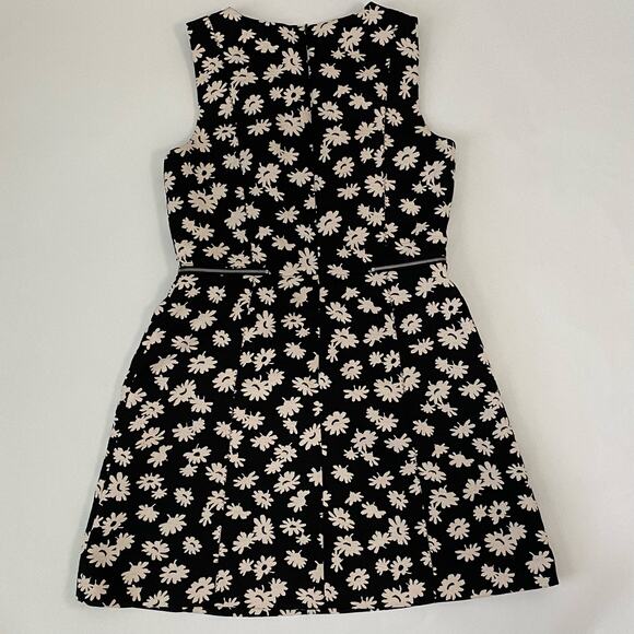 Ann Taylor Dress Floral Pattern A-line Black and White Petite Women's Size 10 - Picture 12 of 12
